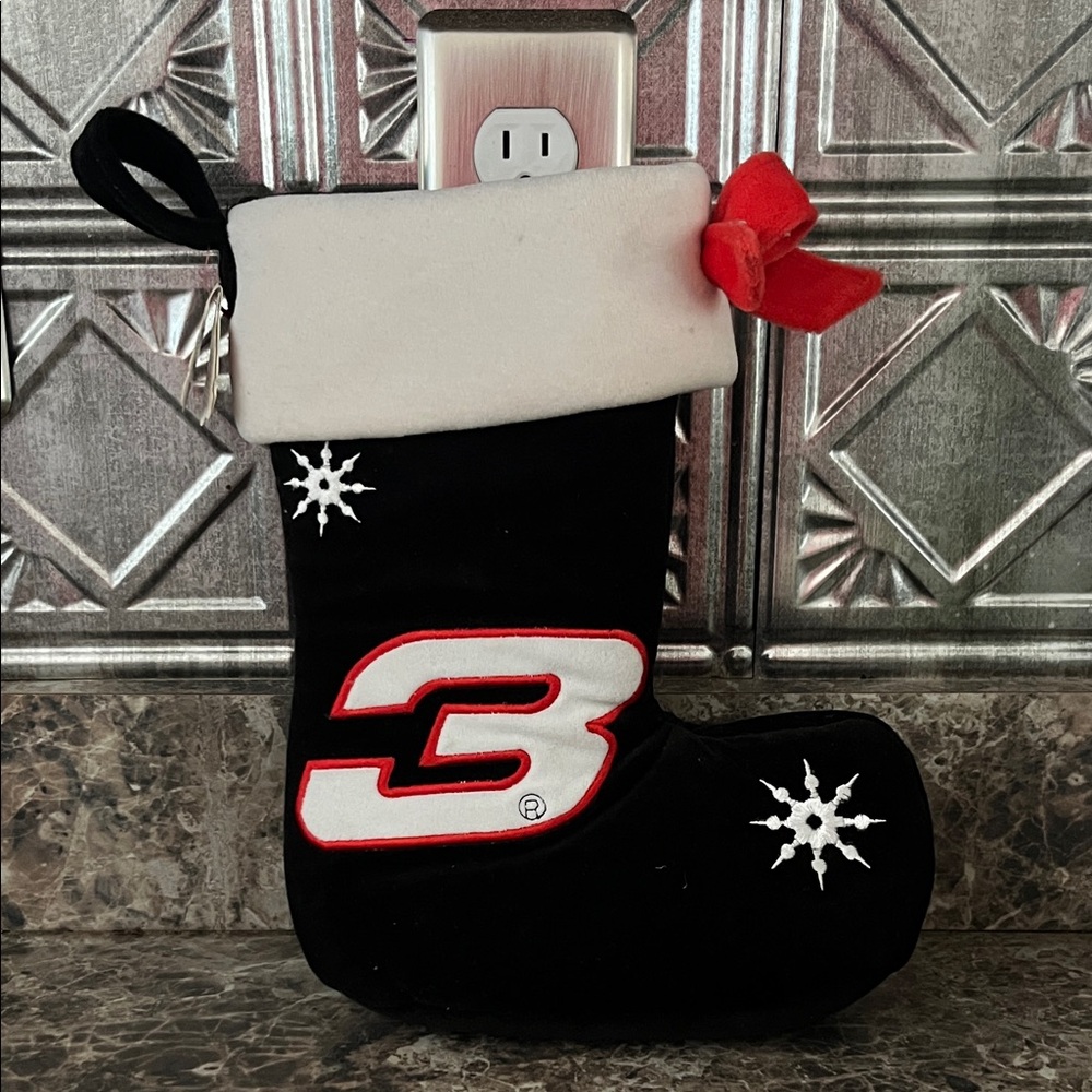 NASCAR Collector Dale Earnhardt Black and White Stocking - Picture 2 of 4